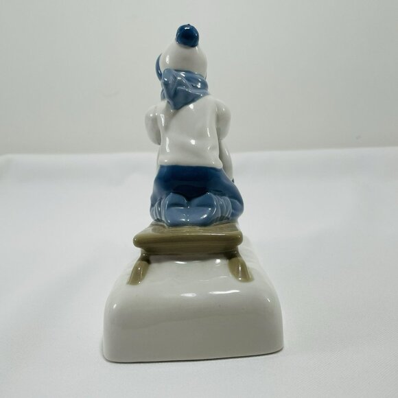 Vintage Paul Sebastian Children Sleigh Figurine Sledding Childhood Snow Winter - Picture 4 of 12